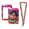 Cute Disney Wreck-It Ralph ID Badge Holder Lanyard Vanellope Cartoon Door Card Holders Neck Strap Girls Boys Keychain Gifts 4
