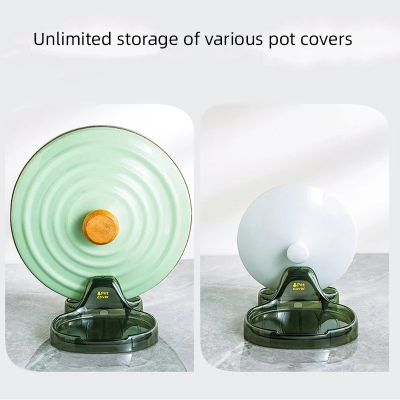 Houseeker Kitchen Pot Lid Holder Stable Base Pan Cover Shelf Convenient Tableware Storage Rack Kitchenware Organizer