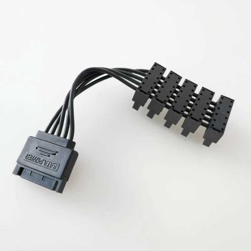 Extremamente Curto Cabo de Alimentação Computador Desktop Atx Sata a Splitter 18awg 14cm Soquete Espaçamento mm - Imagem 2
