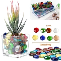 Mini Glass Gems, Mixed Colour Mancala Stones Flat Bottom Marble Beads For Home Decorative Art Craft Vase Filler Easy To Use 2
