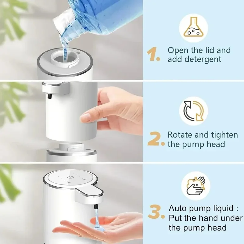 Touchless Rechargeable Foam Soap Dispenser with Infrared Sensor