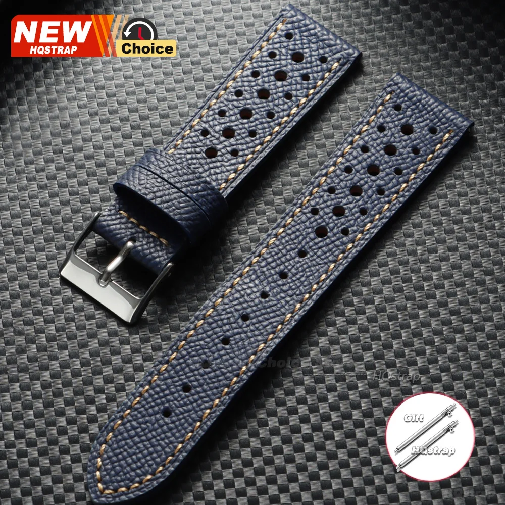 Vintage Leather Perforated Breathable Smartwatch Strap Wristband