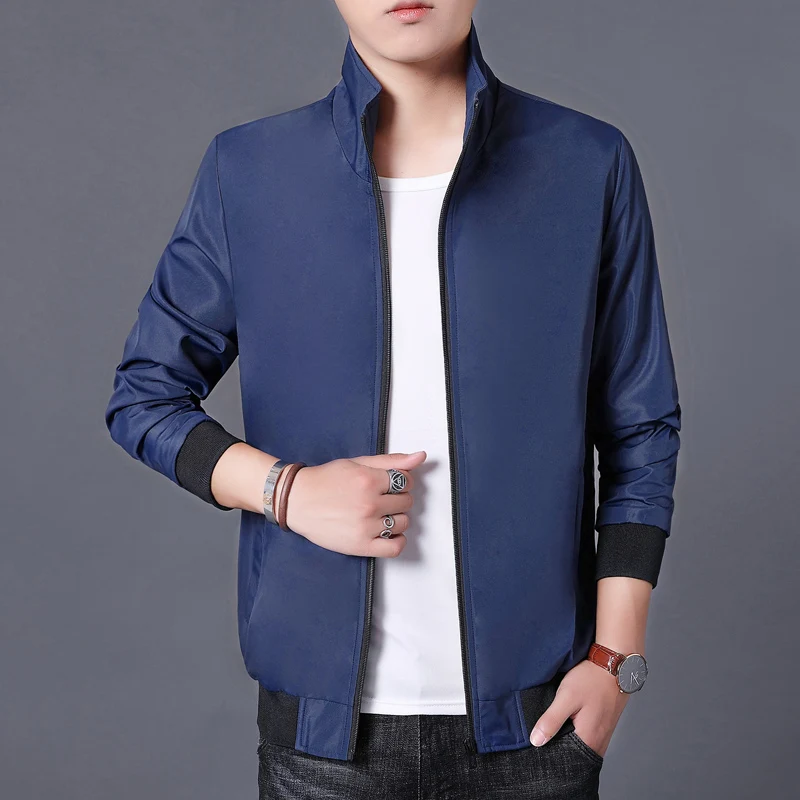 Winter Men's New Plush and Thick Warm Jacket Casual Stand Up Collar Business Comfort Commuting Patchwork Long Sleeved Top