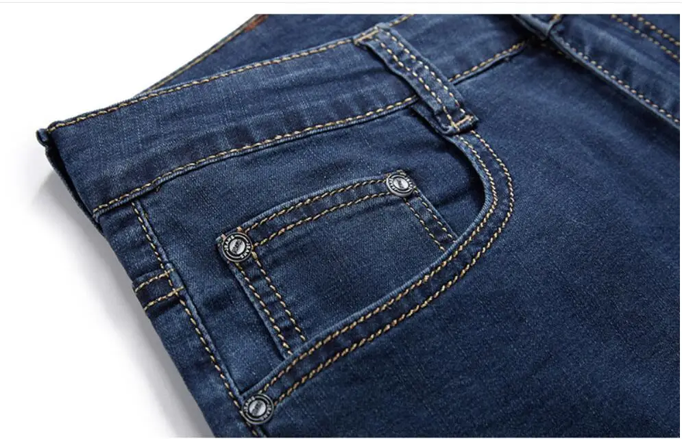 Extra large men's jeans thickened 175 kg plus size 6XL 7XL 8XL 9XL 14XL waist 130 trousers 44 46 48 50 52 54 elastic autumn blue 6