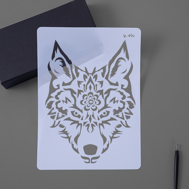 Animal Hollow Stencils Spray/hand Painting Template Pre Tracing Ruler DIY Scrapbooking Journal Decoration Kid's Toy
