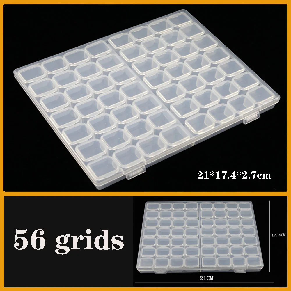 Clear Plastic Jewelry and Earring Organizer with Adjustable Compartments