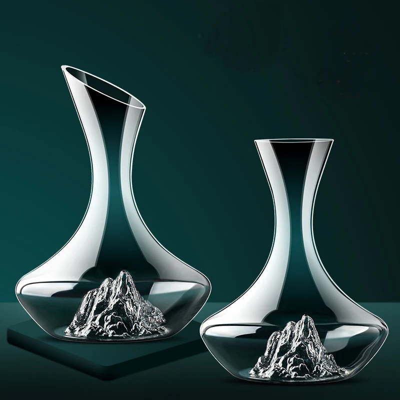 1500ml Crystal Glass Red Wine Decanter Creative Reds Wines Whiskey Wines Wine Quick Waterfall Iceberg Dispenser Red Kettle,wine aerator pourer,wine aerator decanter