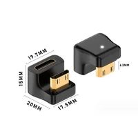 360 Degree Angled U-shaped L Converter Mini HDMI Male to HDMI-compatible 2.1V Female Extension 4K 5K UHD 8K60Hz Adapter - Image 6