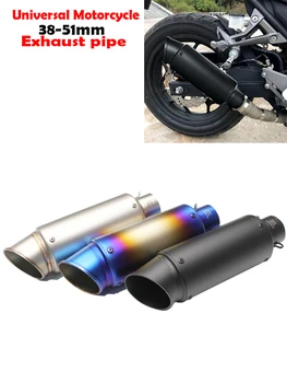 51mm Universal Accessories Motorcycle Exhaust pipe Modified Muffler Pipe moto For MT07 09 03 R3 R6 R1 Ninja400 650