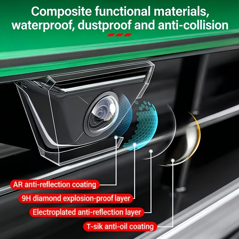 2 Pezzi Protezione per Lente Telecamera Auto HD, Copertura per Telecamera Posteriore 360° ° Protezione per Fotocamera Antigraffio Impermeabile Accessori Auto - immagine 3