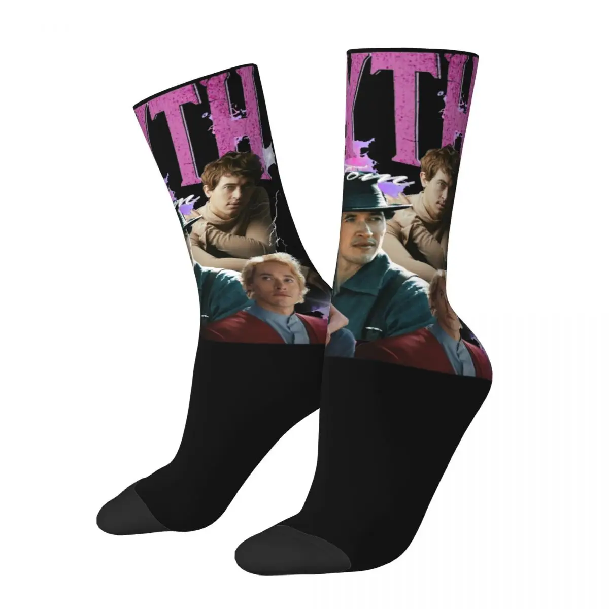 

Crazy Women Men Socks Vintage Tom Blyth Coriolanus Snow Bootleg Merchandise Cute High Quality Sock All Season