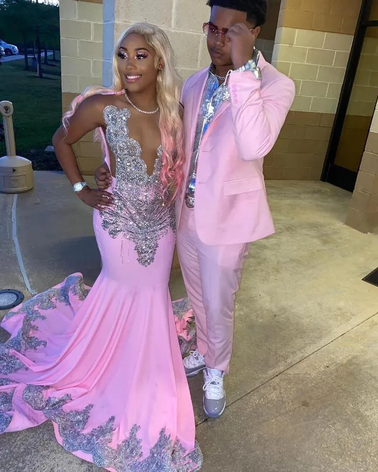 Couple Outfits Best Dressed Prom Couples Cute Pink Trumpet Long
