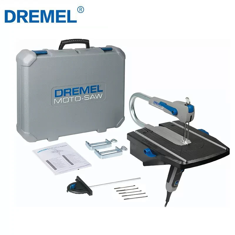 Dremel MS20 Electric Scroll Saw Jig Saw Woodworking DIY Table Angle Cutting Curve Saw Plastic Laminates Metal