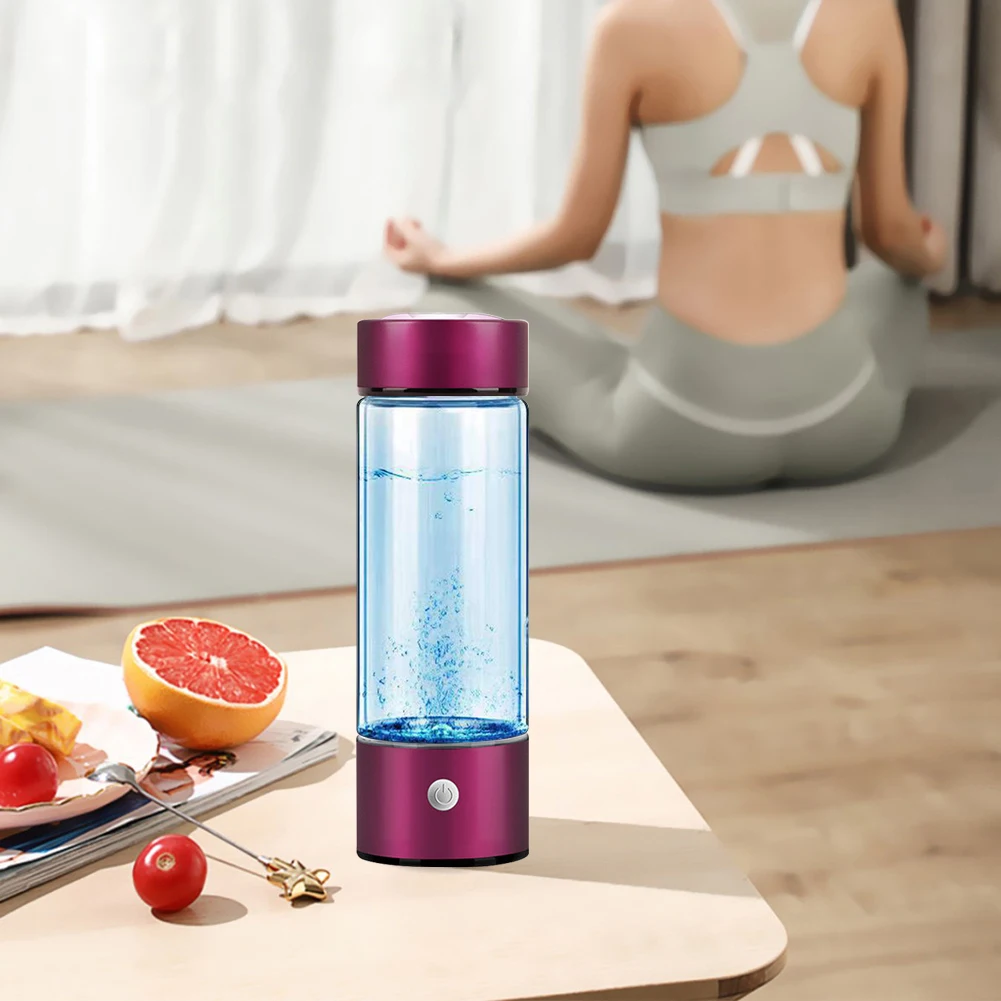 420ml Hydrogen Water Bottle USB Charging Hydrogen-Rich Water Cup Portable Antioxidant Lonizer for Outdoor Sports