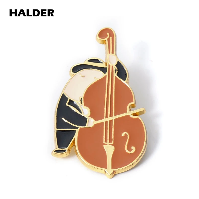 HALDER instrumenty muzyczne emaliowana szpilka fortepian róg