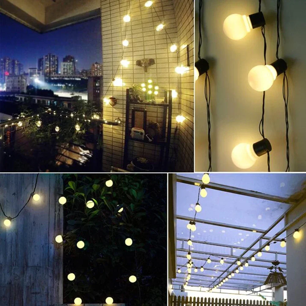 5/10M 40Led Globe Solar Fairy Ball String Lights Christmas Garland Street Wedding Bulb Lamps Outdoor Party Holiday Garden Patio