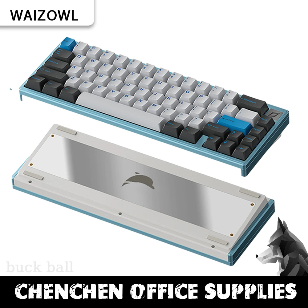 

Knife Join65 Wired Mechanical Keyboard Aluminum Alloy Kit Metal Case FR4 Plate 65% Gasket Keyboard Customization For Laotop Pc