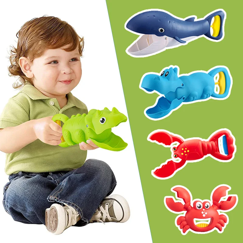 Baby Beach Toy Outdoor Summer Digging Sand Dinosaur Lobster Claw Grabber Set Winter Snow Toy Snowball Maker Tool Kit Kid Gift 5