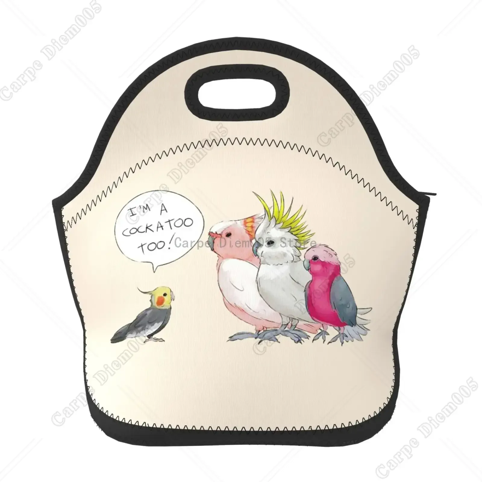 Parrot Bird Lunch Box Reusable Bag Tote Bag Insulated Food for Women Men Lunch Box for Camping Gifts School