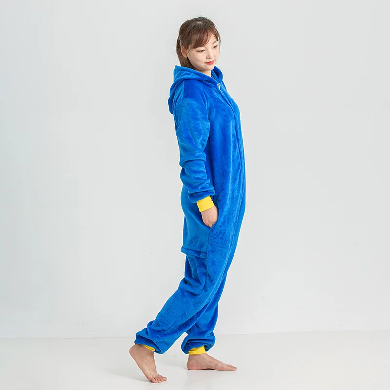 Unisex Adult Animal Onesie Pajamas Kigurumi Monster Costume Flannel Cosplay One Piece Halloween Carnival Christmas Sleepwear Set