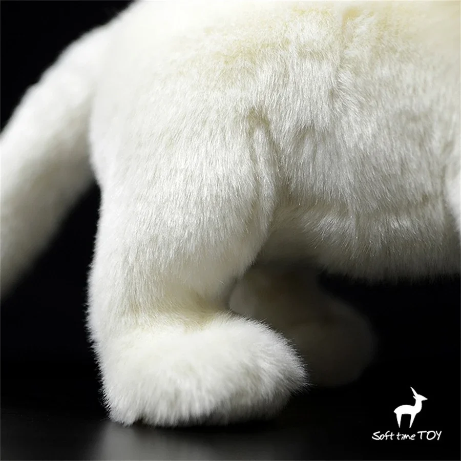 White Lion High Fidelity Anime Cute Plushie African Plain Plush Toys Lifelike Animals Simulation Stuffed Doll Kawai Toy Gifts 6