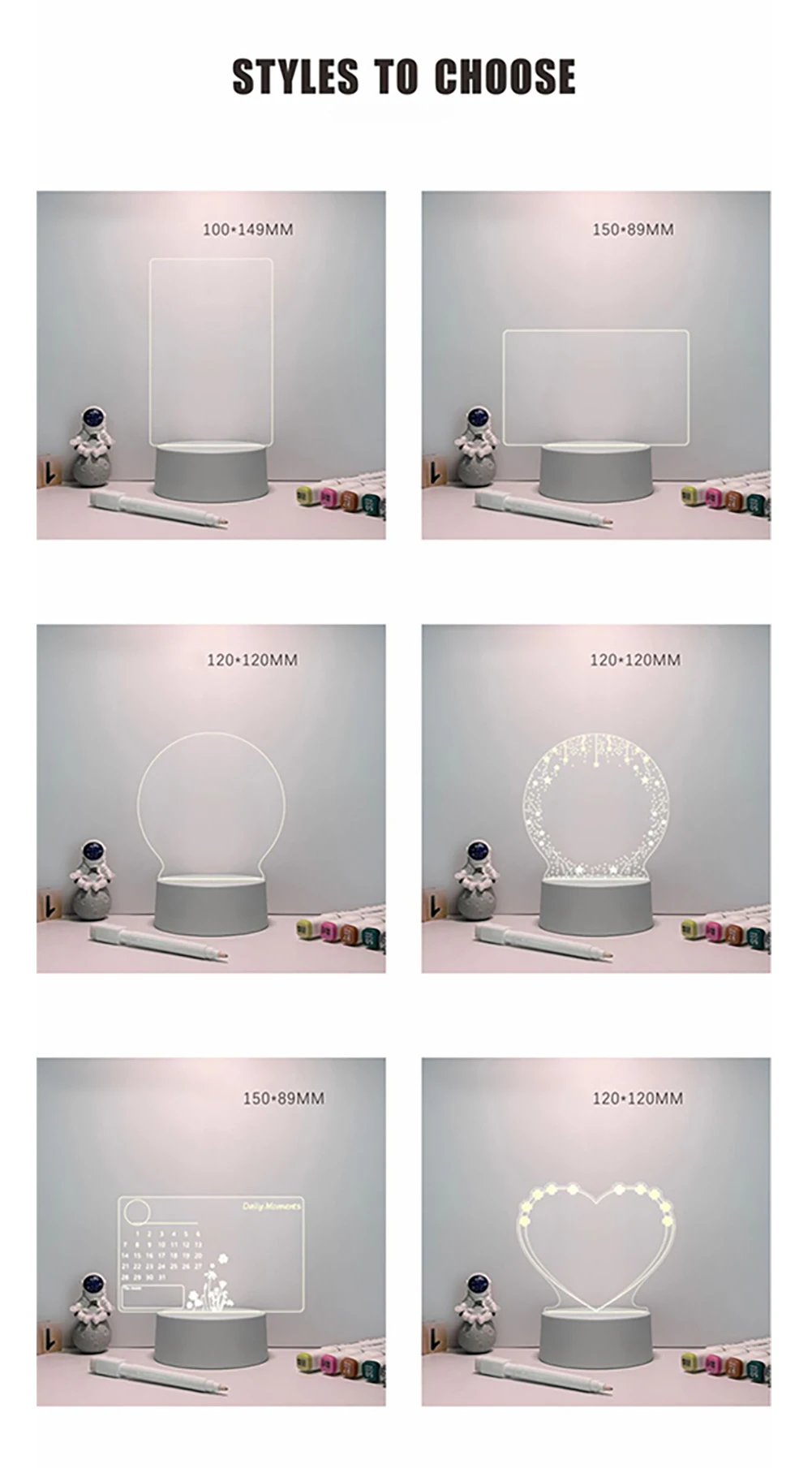 Desktop Note Board Creative Usb Led Night Light Message Board Nightlights With Pen Kid Girlfriend Birthday Gift Night Lamp Decor
