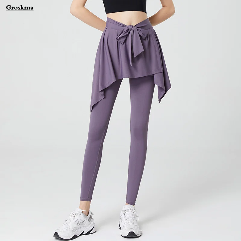 

Quick Dry Women Yoga Leggings Fake 2 Piece Patchwork Fitness Gym Pants High Waist Running Sportswear Clothes Leggins Mujer 5XL