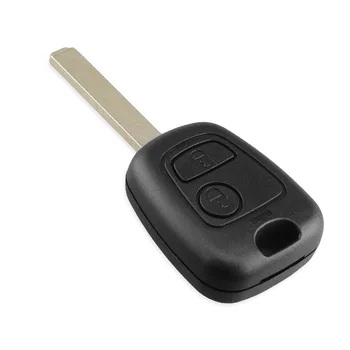 Chiave telecomando per Peugeot 307 107 207 407 5 Chiave telecomando per Peugeot 307 107 207 407 - KEYYOU No Blade 2 pulsanti telecomando chiave per auto portachiavi sostituzione custodia Shell Cover per