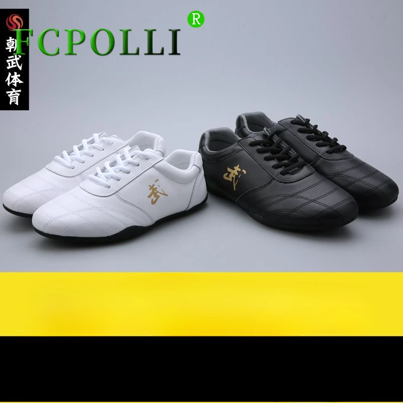 

Professional Unisex Morning Exercise Martial Arts Shoes Black White Tai Chi Shoe Couples ComfortableWushu Shoe Men Women