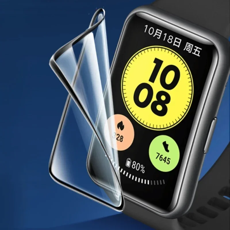 Premium 3D Curved HD Screen Protector - Full Cover Soft Film for Huawei Watch Fit Series