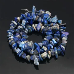 Natural Stone Irregular Crystal Agate Gravel Beads - Length about 39cm (Lapis lazuli)