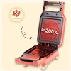 New Coral Orange Heart Pattern Hot Sandwich Maker, 600W Power Toaster Breakfast Machine，home Appliance Bread Machine Makers 3
