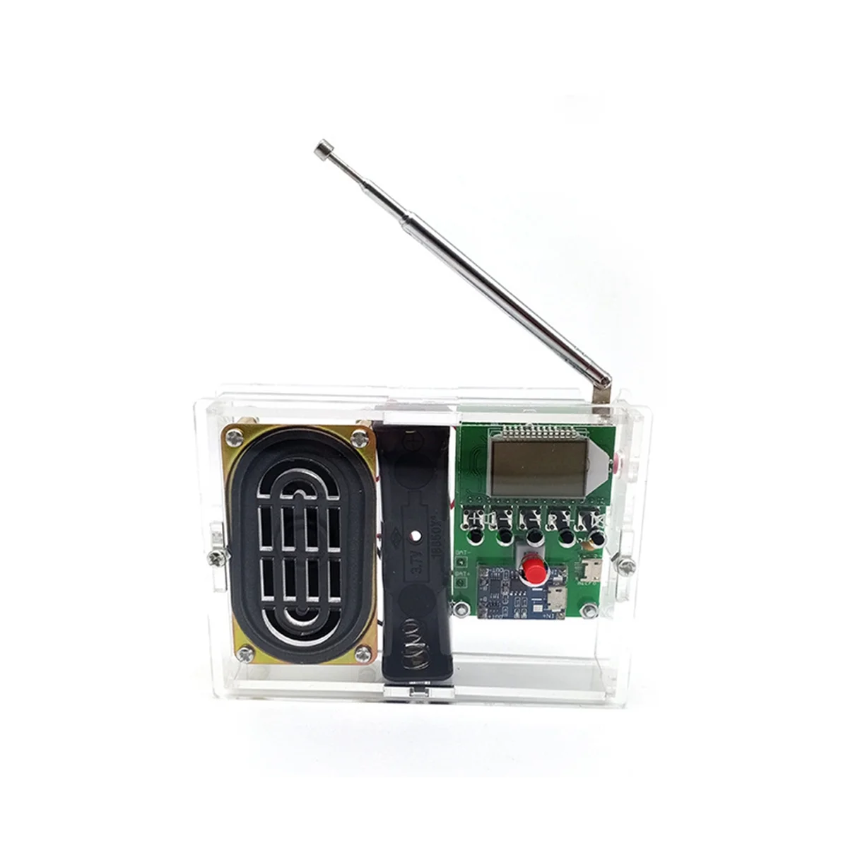 1 Set Kit Elettronico Fai Da Te Modulo Ricevitore Radio Fm 76-108Mhz Kit Altoparlante Radio Fai Da Te Modifica Frequenza Display Lcd