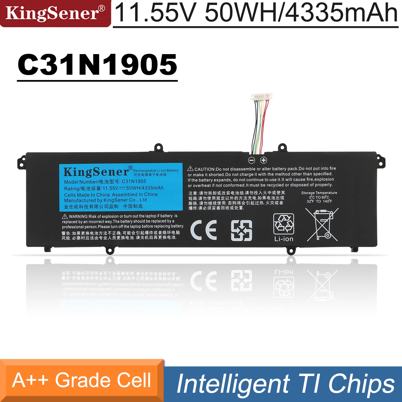 Kingsener C31n1905 Bateria do Portátil para Asus K533f S433fl S521fa S533fl V533f para Vivobook S14 S433fa-am035t 11.55v 50wh