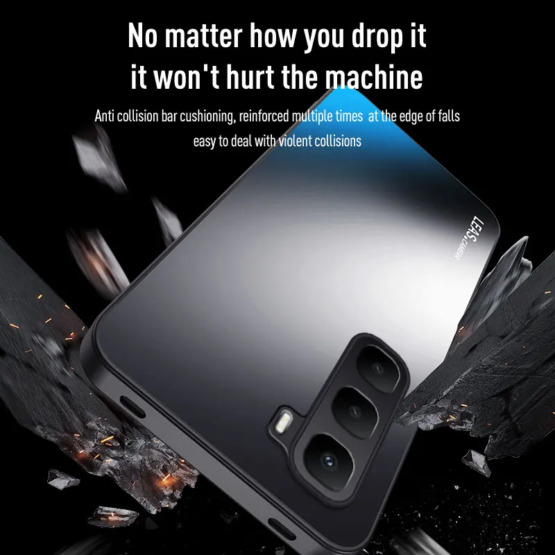 Luxury Acrylic Frosted Case with Anti-Drop Bumper