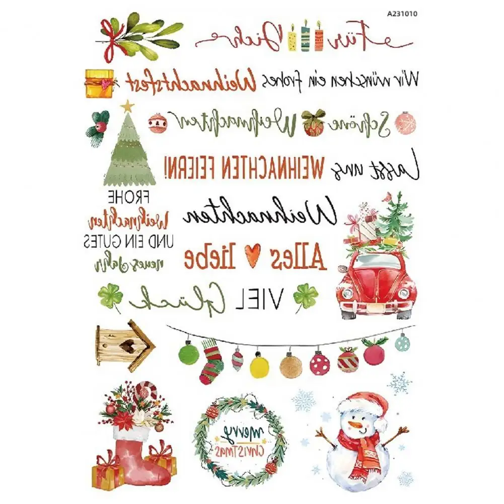 

Candle Tattoo Patterns Decals Vibrant Christmas Candle Tattoos Diy Stickers for Customizing Candles Ceramics Rich Patterns