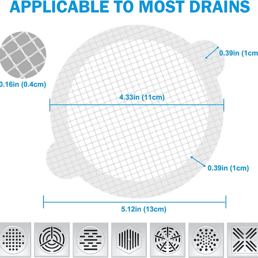 Description Picture 6 of item10Pcs Disposable Disposable Shower Floor Drain Sticker Sticker Kitchen Drain Stopper Filter Cover Bathroom Accessories