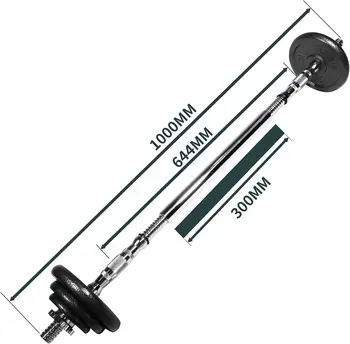 44Lbs Cast Iron Adjustable Dumbbell Set Hand Weight with Solid Dumbbell Handles Changed into Barbell Handily Great for Bodybuild 3