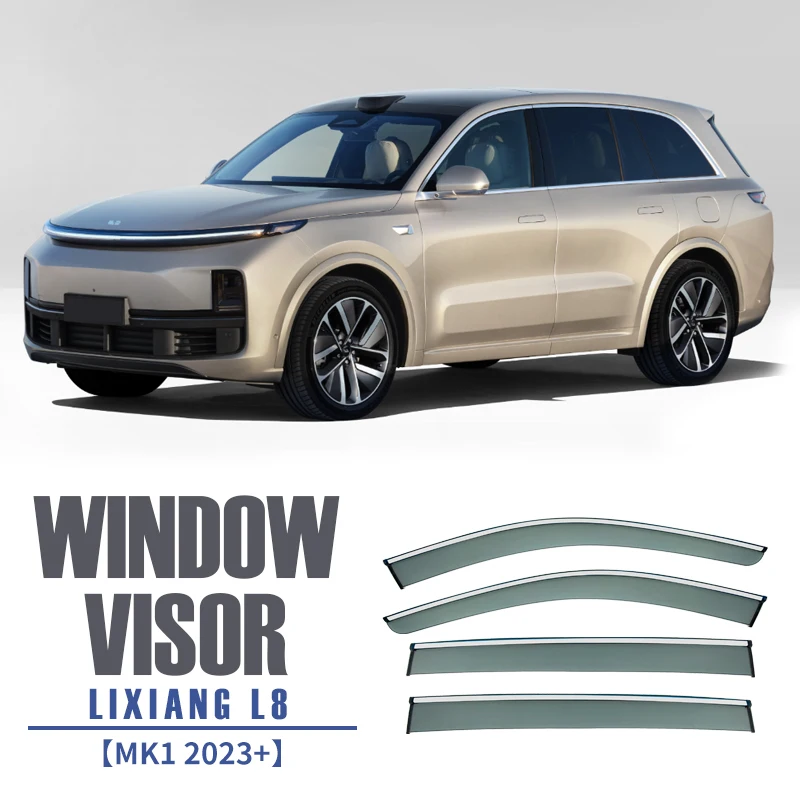 

For Li-xiang L8 MK1 2023+ Plastic Window Visor Vent Shades Sun Rain Deflector Guard 4PCS/SET FOR Li-xiang L8 MK1 2023+