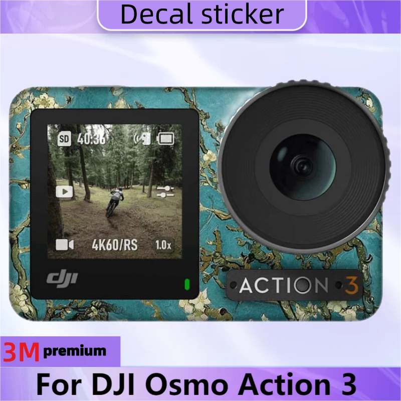 

Спортивная наклейка для видеокамеры DJI Osmo Action 3, защитная наклейка, Виниловая пленка для защиты от царапин, защитное покрытие Action3
