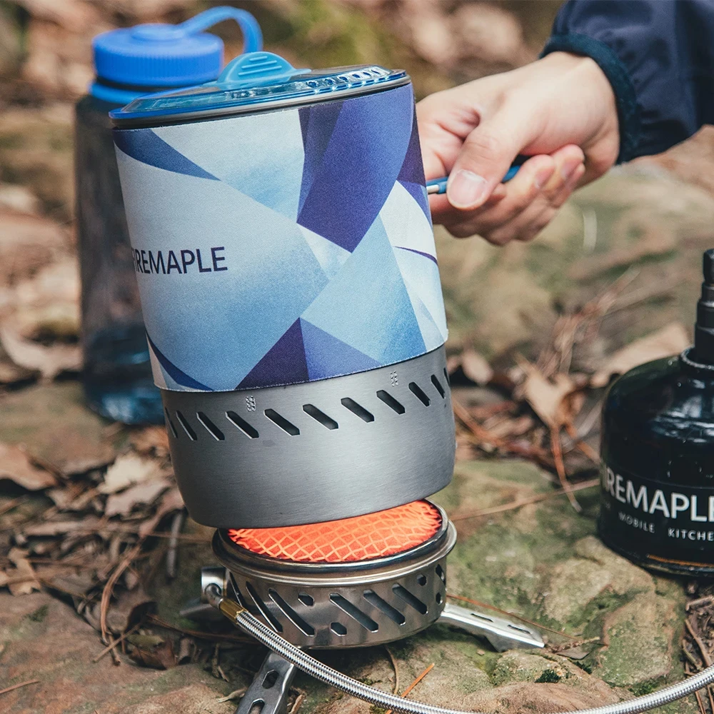 Feuer-Ahorn Mars Strahlungs ofen kompakter wind dichter Gasbrenner mit Druck regelventil Camping Rucksack ofen