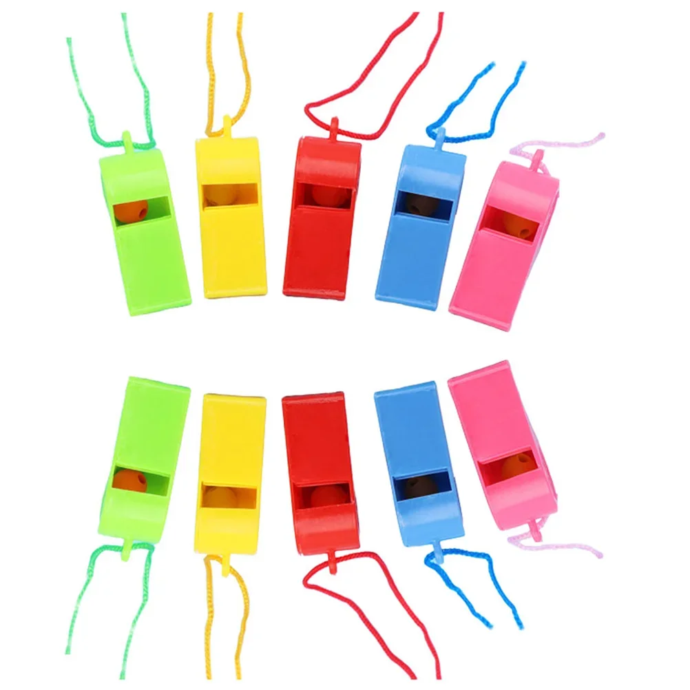 Mini Plastic Whistle with Rope for Kids Professional Football Soccer Basketball Cheerleading Referee Whistle Children Toys Gifts 5