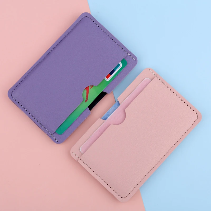 Unisex Mini Id Card Business Credit Card Case Pu Leather Ultra Thin Bank Card Holder Wallet Simple Cards Cover Pouch Case portfel na karty carteras de mujer cards wallet business card credit card case billeteras porte feuille pasjeshouder mannen
