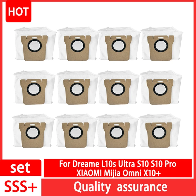 6Pcs Dust Bags for Xiaomi Dreame Bot D10 Plus RLS3D Vacuum Cleaner Garbage  Dust Bag Replacement Spare Parts - AliExpress