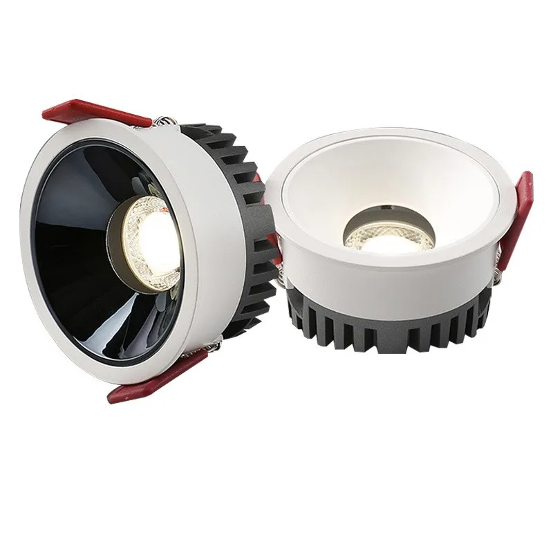 

High CRI Deep Anti-glare Led Cob Downlight Narrow Embedded Ultra-thin 7W 9W 12W 15W Led Ceiling Spotlight Aluminum Downlights