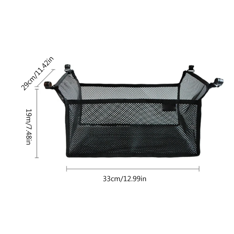 Outdoor Folding Net Bag Picnic Under Table Storage Bag Desk Box Tripod Mesh Basket Organizer for Camping Table Tripod Rack