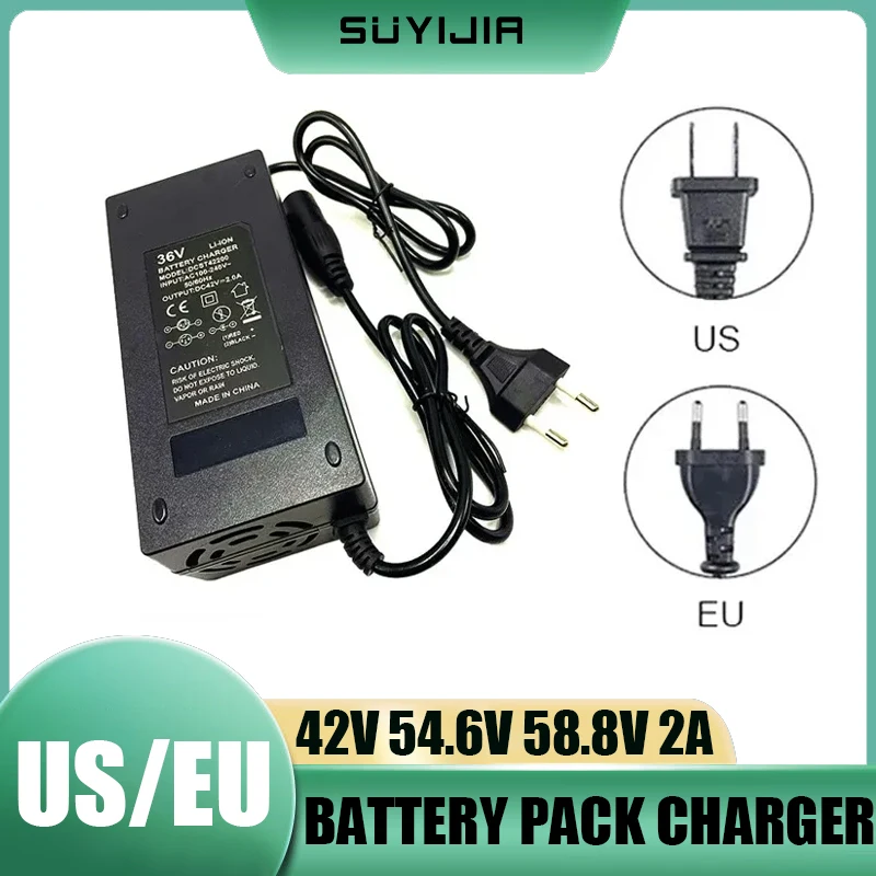 

Зарядное устройство Hailong Bafang для электрического велосипеда, 42 в, 54,6 в, 58,8 в, 2 А, комплект для переоборудования литий-ионных аккумуляторов, зарядное устройство для электрического велосипеда