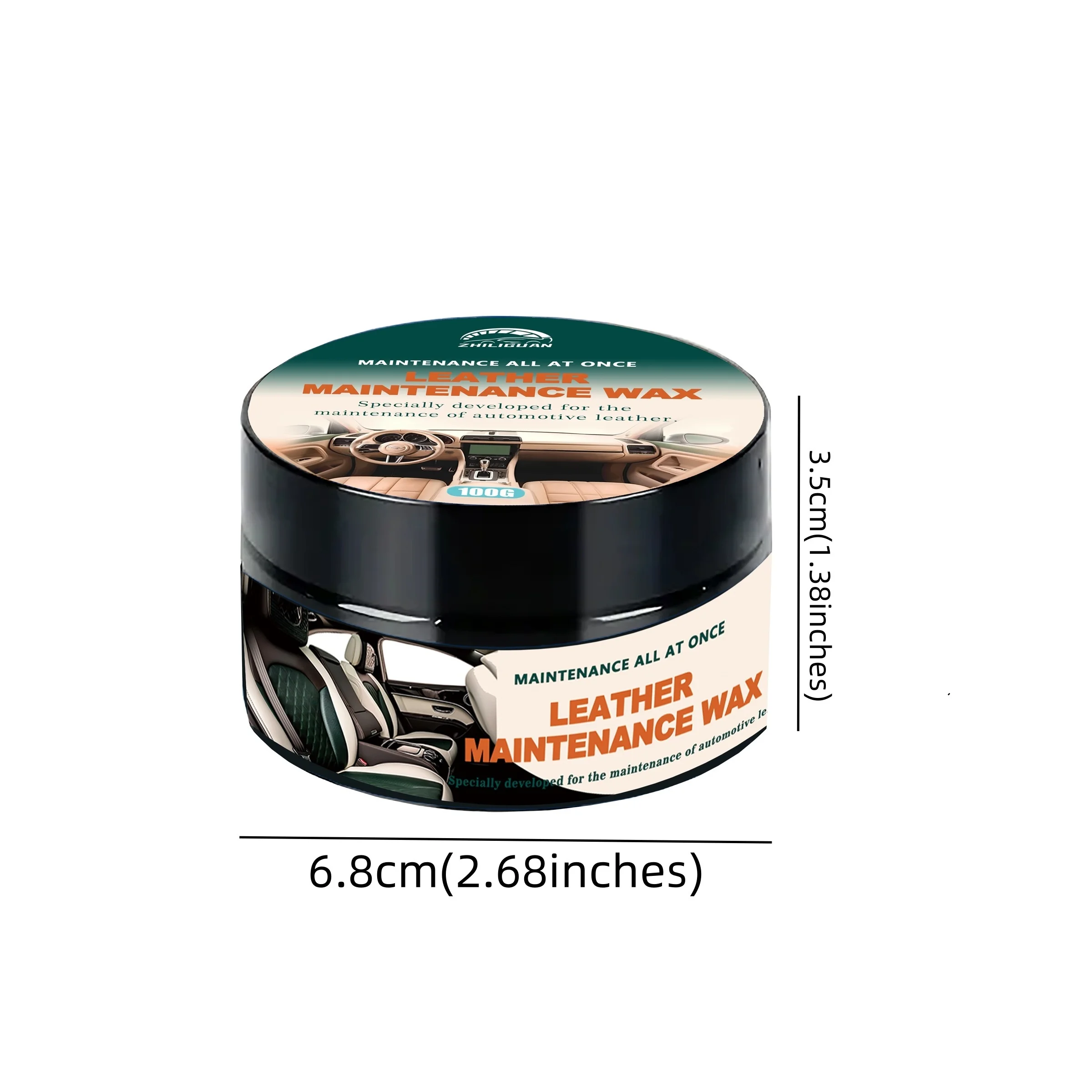 Car Interior Renewal Kit Crystal Plating Wax Dashboard & Plastic Faux Leather Seat Restorer Tire Shine Coating Paste