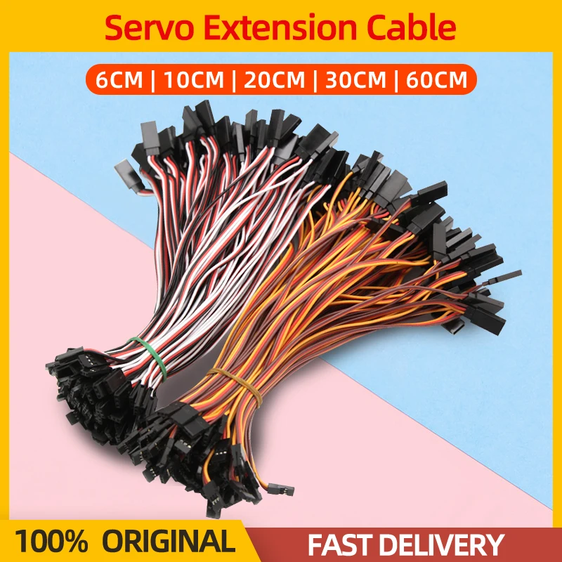 10pcs 10cm Servo Extension Cables - Male To Male For Quadcopters, Futaba, JR Systems 4 thumbnail image