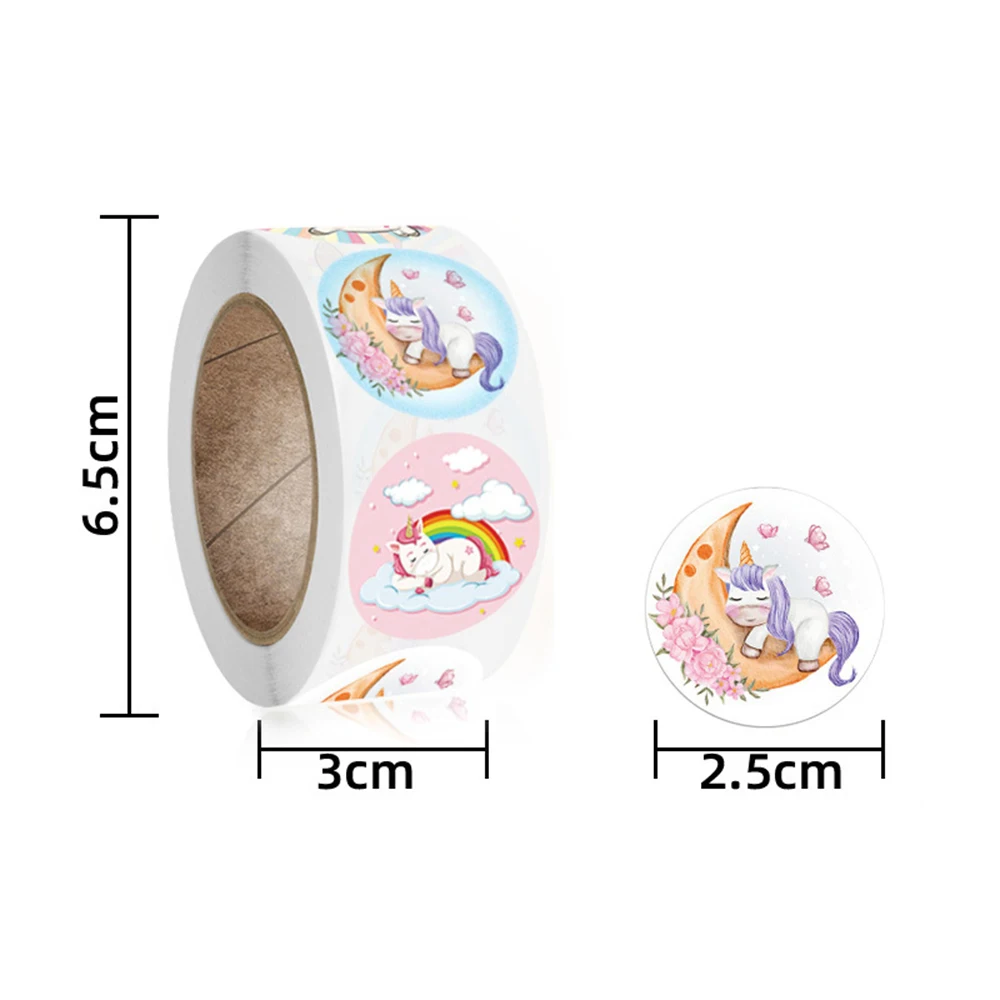 500Pcs Unicorn Sealing Stickers Kids Gift Wrapping Diy Stickers Unicorn Birthday Party Decoration Girls Baby Shower Supplies